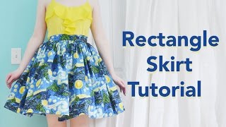 Rectangle Skirt Tutorial  Starry Night Skirt [upl. by Eicram]