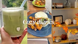 cozy vlog 🍂🕯️🧸 book shopping decorating for fall current reads [upl. by Leona]