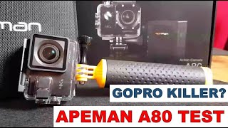 Apeman A80 4k Action Cam Modell 2018  Test deutsch [upl. by Oryaj]