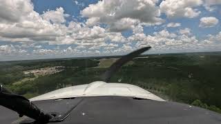 Mooney M20J Crosswind Landing  KHEG [upl. by Harts769]