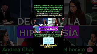 Andrea Chávez le cierra el hocico 🐽 a Laura Ballesteros de MC con argumentos noticias information [upl. by Wahl219]