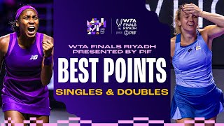 BEST POINTS from the 2024 WTA Finals Riyadh Coco Gauff Taylor Townsend Aryna Sabalenka amp more 💥 [upl. by Koziara]