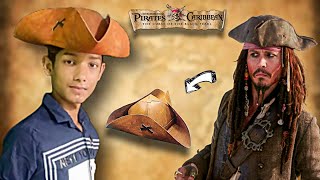 How to Make A Pirate Hat out of Foam  Free Pattern DIY Cosplay Tricorn Hat  Jack sparrow [upl. by Dyana]