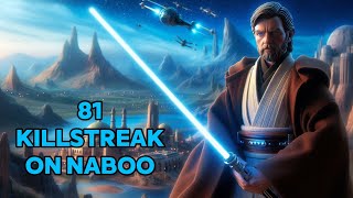 Star Wars Battlefront 2  Obi Wan Kenobi 81 Killstreak on Naboo GA [upl. by Sebbie]