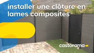 Installer une clôture en lames composites Castorama [upl. by Haze]