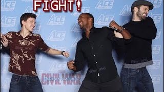 Sebastian Stan amp Anthony Mackie JOKINGLY Dragging Tom Holland for 10 minutes Straight [upl. by Enail]