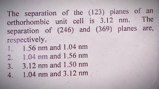 Csir net december 2017 chemistry solution solid state chemistry [upl. by Stesha]