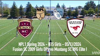 NPL U15 Spring League 2024 Livermore Fusion SC 2009 Girls DPL vs Mustang SC 09G Elite I [upl. by Eugaet501]