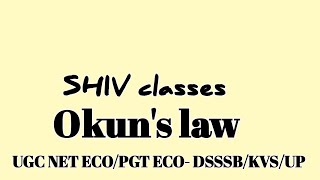 Okuns LawUGC NET ECOPGT ECODSSSBKVSUPby Shivangi Bhatt SHIVclasseseconomics [upl. by Eladnar]