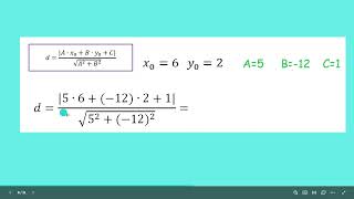 Odległość punktu od prostej [upl. by Drarrej824]