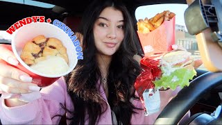 Wendys NEW Cinnabon Pull Apart  Breakfast Mukbang  2nd Trimester Recap [upl. by Eannej265]