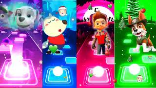 PAW PATROL MARSHALL vs WOLFOO vs RYDER vs TRACKER  Tiles Hop [upl. by Nyvrem]