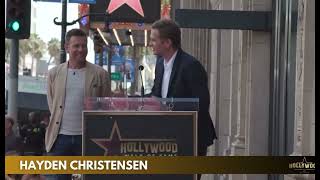 Hayden Christensen speech for Ewan McGregor Hollywood Walk of Fame Star Ceremony [upl. by Aisek]