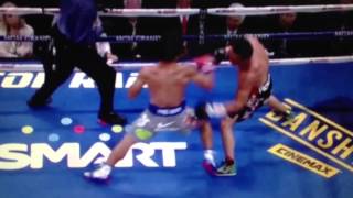 Pacquiao vs Marquez 4 KO  Intentional tripped or Lucky Punch [upl. by Kcirdaed]