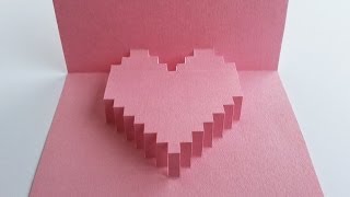 TUTORIAL bigliettino con CUORE 3D [upl. by Laband159]