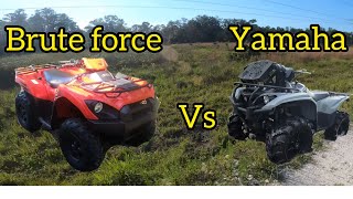 Yamaha kodiak 700 vs brute force 750 race Who won [upl. by Blisse865]