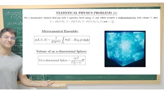 STATISTICAL PHYSICS PROBLEMS MICROCANONICAL ENSEMBLE 2 [upl. by Aisinoid]