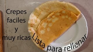 Crepes  faciles de hacer y muy ricas [upl. by Aiek]