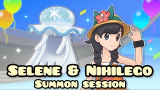 Selene Alt amp Nihilego Summon Session  Selene Poké Fair Scout in Pokémon Masters EX [upl. by Airdnax]