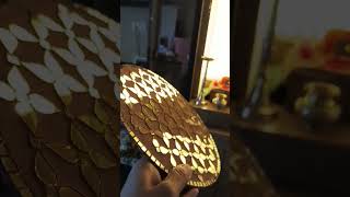 Mirror mosaic using golden mirrors mirrormosaic sculpturepainting shorts art periwinkletv [upl. by Norraf798]