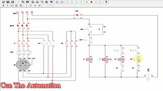 Star delta control diagram with timer  Simulaion [upl. by Dang]