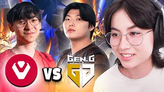 Kyedae Reacts To Sentinels vs GenG  VCT Champions Seoul 2024 [upl. by Aissirac]