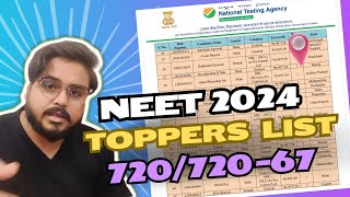 List Of Toppers Of NEET 2024 Top Ranker amp Scorer NEET UG 2024 State Wise amp Category Wise List neet [upl. by Sulakcin249]