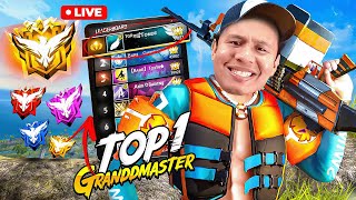 Top 1 Grandmaster Live Push with V Badge Youtubers ✌ freefire live tondegamer [upl. by Droc]