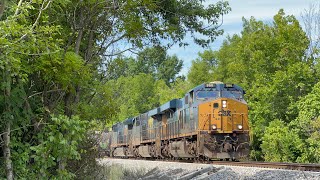 CSX ES44AH 966 Leads Manifest M54224 on 62624 [upl. by Beekman]