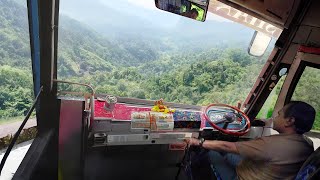 A Day in Life of Skilled Bus Driver Riding Through Dangerous Mountain Roads [upl. by Acimehs]