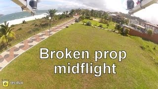 Broken propeller mid flight  Octocopter [upl. by Rosalia]