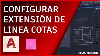 Como configurar la extensión de línea de cotas en AutoCAD  Acortar líneas de dimensión [upl. by Waugh]