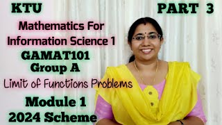 Limit of FunctionsMathematics for Information Science1GAMAT101 GroupASem1 2024  KTU Math Part3 [upl. by Kotta]