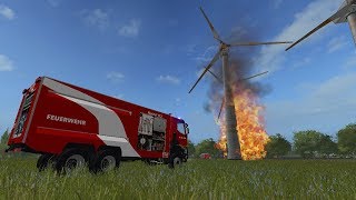 LS17 Einsatz in Mönchwinkel V2 05  Windkraftanlage in Flammen [upl. by Noicpecnoc]