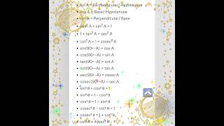 Trigonometric identities  class 10 [upl. by Aivatal74]