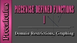 Precalculus Piecewise Defined Functions Level 1  Domain Restrictions Graphing [upl. by Galer144]