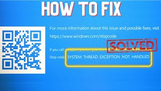 How to Fix SYSTEM THREAD EXCEPTION NOT HANDLED BSOD  HOBI IT [upl. by Ainessey]