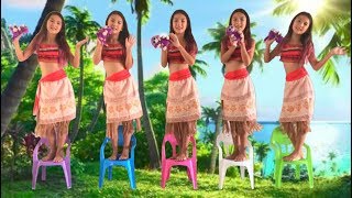 FUI CLONADA MOANA  Five Little Babies Jumping on the bed song  Nursery Rhymes for Children [upl. by Sajet]