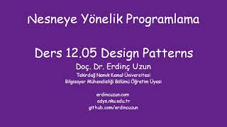 NYP 1205 Design Patterns Tasarım Desenleri [upl. by Ahl]