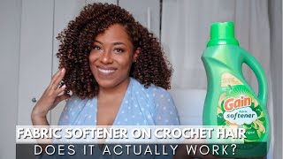 DOES FABRIC SOFTENER WORK TO REVIVE amp DETANGLE CROCHET HAIR LIA LAVON [upl. by Lauber260]