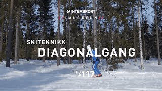 Tips 117 – Langrenn – Skiteknikk Diagonalgang [upl. by Relyuc315]