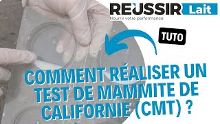 TUTO Comment réaliser un test de mammite de Californie CMT [upl. by Rafaelof402]