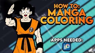 HOW TO COLOR MANGA PANELS  Ibis Paint [upl. by Atikim]