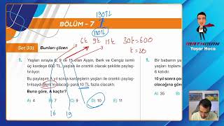 Set 331 TYT Etkili Matematik Soru Bankası Video Çözümü yasarhocamathman [upl. by Susejedesoj]