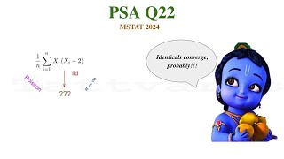 MSTAT 2024 PSA  Q22  Poisson Distribution  Convergence in Probability [upl. by Bat]