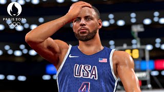 Steph Curry Night Night in Paris 😴  NBA 2K25 Olympics Mode  USA vs France Gold Medal Gameplay [upl. by Noirda]