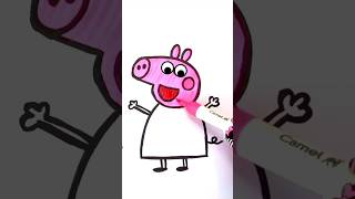 Peppa pig drawing painting and coloring for kids shorts drawing drawkids peppa peppapig [upl. by Shyamal]