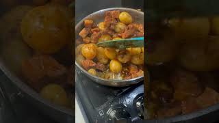 Adobong patatas na my konting pork adobo yummy filipinofood asmr shortvideo [upl. by French]