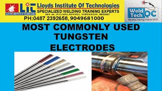 MOST COMMONLY USED TIG ELECTRODES TIG WELDINGPART 3 [upl. by Kovacs372]