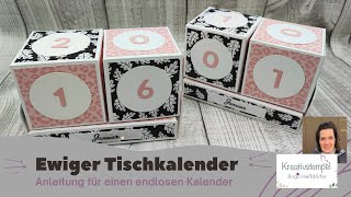 Anleitung Ewiger Tischkalender  Youtube Hop Team Kreativstempel [upl. by Netsreik228]